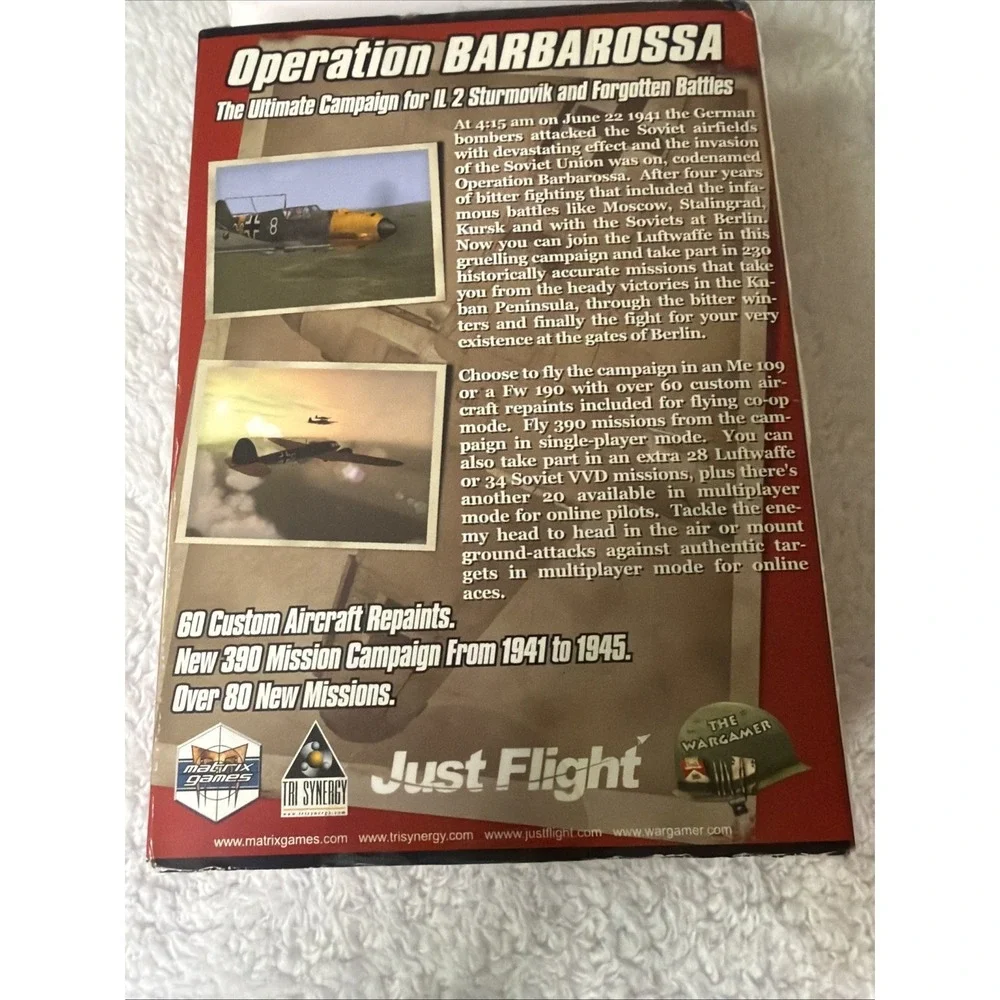Operation Barbarossa & IL Sturmovik & Forgotten Battle PC CD ROM Complete CIB X3
